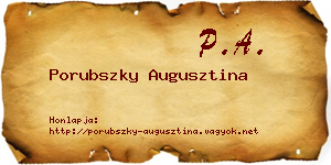 Porubszky Augusztina névjegykártya